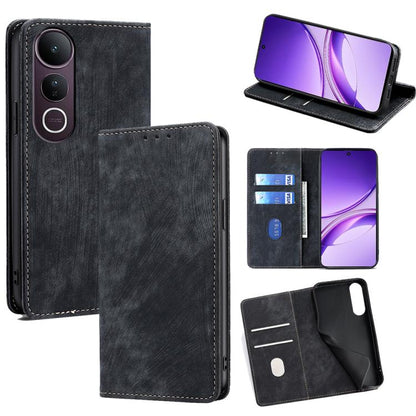 RFID Anti-theft Brush Magnetic Leather Phone Case, For vivo V50 Lite 5G, For vivo Y29s 5G / Y04 4G, For vivo Y29 4G Global, For vivo V50 5G