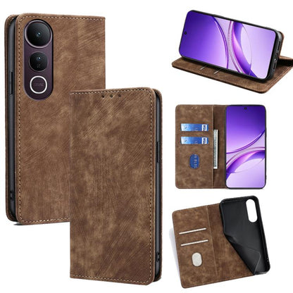 RFID Anti-theft Brush Magnetic Leather Phone Case, For vivo V50 Lite 5G, For vivo Y29s 5G / Y04 4G, For vivo Y29 4G Global, For vivo V50 5G