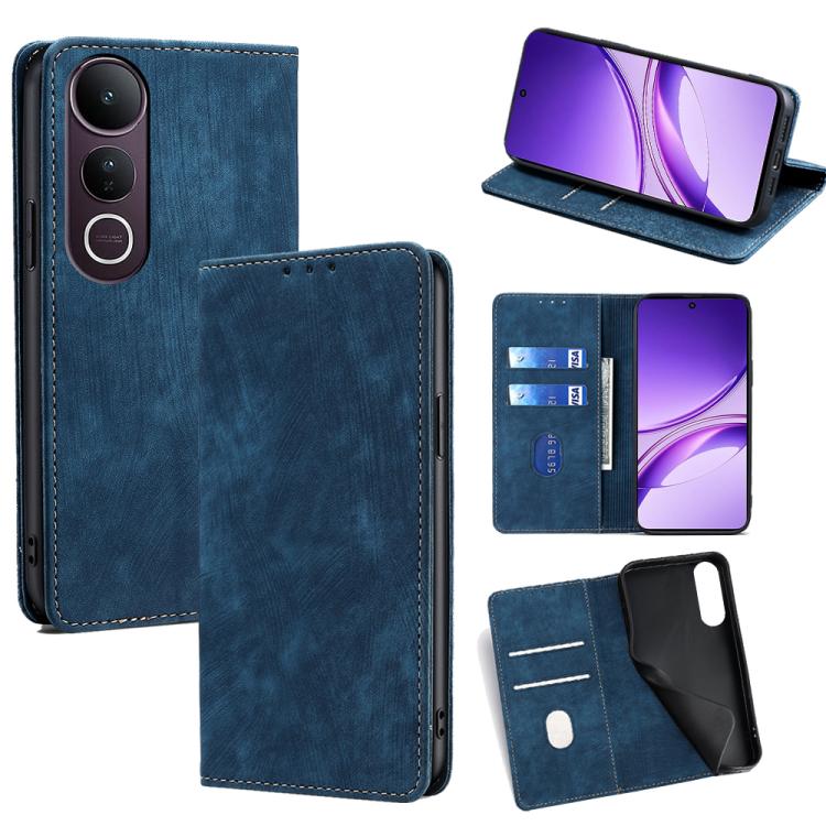 RFID Anti-theft Brush Magnetic Leather Phone Case, For vivo V50 Lite 5G, For vivo Y29s 5G / Y04 4G, For vivo Y29 4G Global, For vivo V50 5G