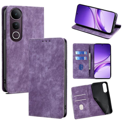 RFID Anti-theft Brush Magnetic Leather Phone Case, For vivo V50 Lite 5G, For vivo Y29s 5G / Y04 4G, For vivo Y29 4G Global, For vivo V50 5G