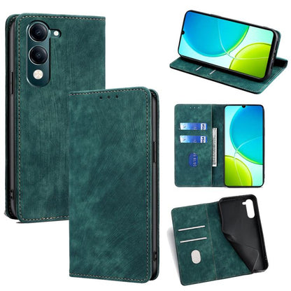 RFID Anti-theft Brush Magnetic Leather Phone Case, For vivo V50 Lite 5G, For vivo Y29s 5G / Y04 4G, For vivo Y29 4G Global, For vivo V50 5G