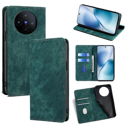RFID Anti-theft Brush Magnetic Leather Phone Case, For vivo V60 Lite 5G Global, For vivo V60 5G Global, For vivo X200s 5G, For vivo Y39 5G Global