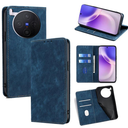 RFID Anti-theft Brush Magnetic Leather Phone Case, For vivo S50 5G, For vivo X300 Pro 5G, For vivo X300 5G, For vivo Y31 5G 2025