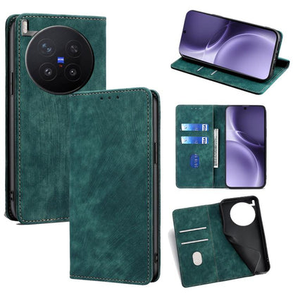 RFID Anti-theft Brush Magnetic Leather Phone Case, For vivo S50 5G, For vivo X300 Pro 5G, For vivo X300 5G, For vivo Y31 5G 2025