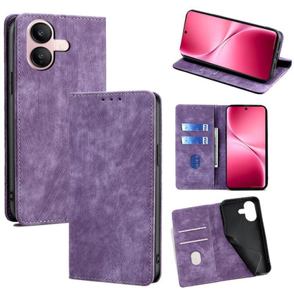 RFID Anti-theft Brush Magnetic Leather Phone Case, For vivo V60 Lite 5G Global, For vivo V60 5G Global, For vivo X200s 5G, For vivo Y39 5G Global