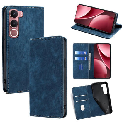 RFID Anti-theft Brush Magnetic Leather Phone Case, For vivo S50 5G, For vivo X300 Pro 5G, For vivo X300 5G, For vivo Y31 5G 2025