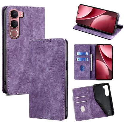 RFID Anti-theft Brush Magnetic Leather Phone Case, For vivo S50 5G, For vivo X300 Pro 5G, For vivo X300 5G, For vivo Y31 5G 2025