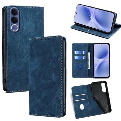 RFID Anti-theft Brush Magnetic Leather Phone Case, For vivo V70 FE 5G, For vivo Y05 4G, For vivo Y500i 5G, For vivo S50 Pro mini 5G
