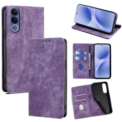 RFID Anti-theft Brush Magnetic Leather Phone Case, For vivo V70 FE 5G, For vivo Y05 4G, For vivo Y500i 5G, For vivo S50 Pro mini 5G