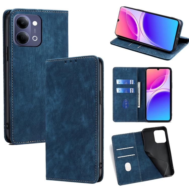 RFID Anti-theft Brush Magnetic Leather Phone Case, For vivo V70 FE 5G, For vivo Y05 4G, For vivo Y500i 5G, For vivo S50 Pro mini 5G