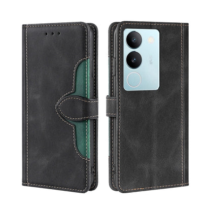 Skin Feel Magnetic Buckle Leather Phone Case, For vivo iQOO Z9 Turbo, For vivo Y03 4G, For vivo Y100 5G IDN, For vivo Y35+ 5G, For vivo S17 5G / S17 Pro 5G, For vivo iQOO Neo 8 / 8 Pro 5G