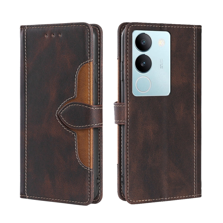 Skin Feel Magnetic Buckle Leather Phone Case, For vivo iQOO Z9 Turbo, For vivo Y03 4G, For vivo Y100 5G IDN, For vivo Y35+ 5G, For vivo S17 5G / S17 Pro 5G, For vivo iQOO Neo 8 / 8 Pro 5G