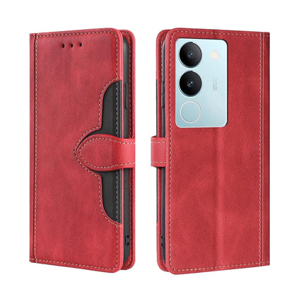 Skin Feel Magnetic Buckle Leather Phone Case, For vivo iQOO Z9 Turbo, For vivo Y03 4G, For vivo Y100 5G IDN, For vivo Y35+ 5G, For vivo S17 5G / S17 Pro 5G, For vivo iQOO Neo 8 / 8 Pro 5G