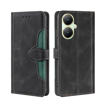 Skin Feel Magnetic Buckle Leather Phone Case, For vivo iQOO Z9 Turbo, For vivo Y03 4G, For vivo Y100 5G IDN, For vivo Y35+ 5G, For vivo S17 5G / S17 Pro 5G, For vivo iQOO Neo 8 / 8 Pro 5G