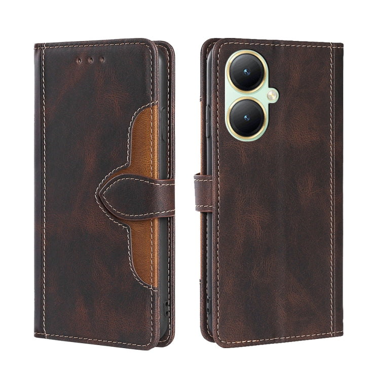 Skin Feel Magnetic Buckle Leather Phone Case, For vivo iQOO Z9 Turbo, For vivo Y03 4G, For vivo Y100 5G IDN, For vivo Y35+ 5G, For vivo S17 5G / S17 Pro 5G, For vivo iQOO Neo 8 / 8 Pro 5G
