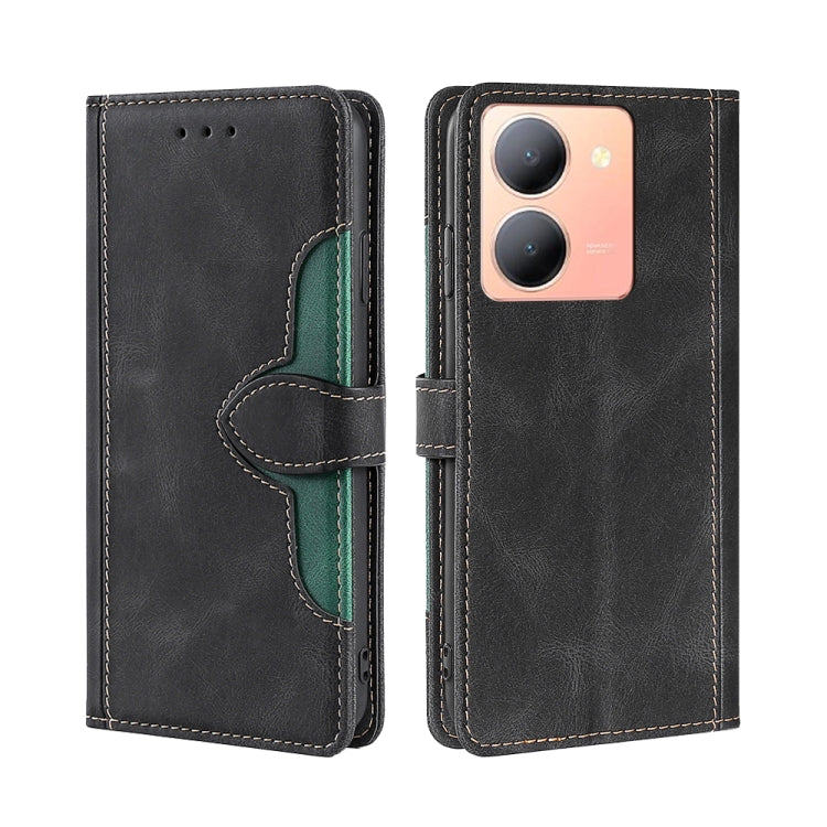 Skin Feel Magnetic Buckle Leather Phone Case, For vivo Y78 5G