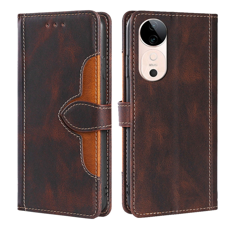 Skin Feel Magnetic Buckle Leather Phone Case, For vivo S19 5G, For vivo Y28 4G, For vivo X100s, For vivo Y38 5G / T3x 5G Global, For vivo V30e 5G Global, For vivo iQOO Z9x 5G