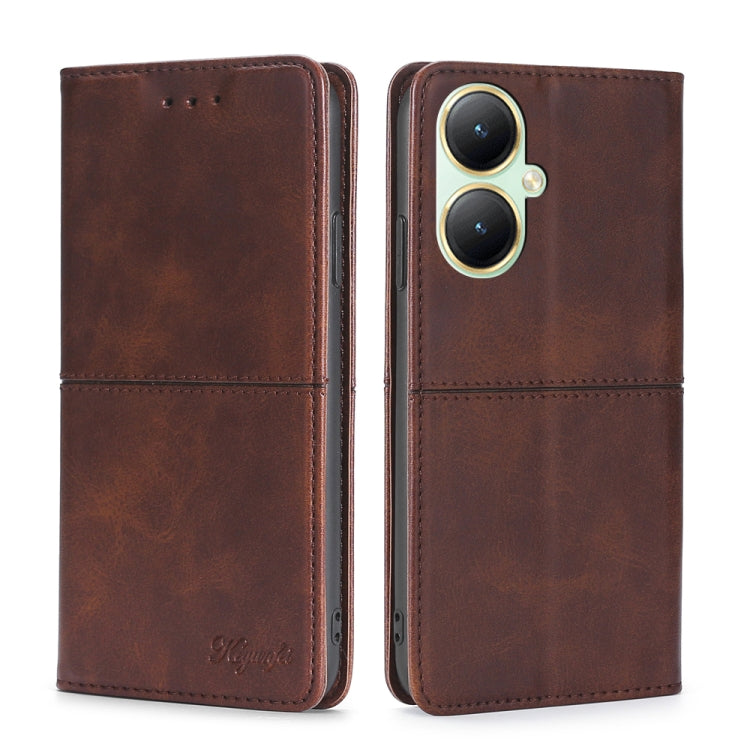 Cow Texture Magnetic Leather Phone Case, For vivo iQOO Z9 Turbo, For vivo Y03 4G, For vivo Y100 5G IDN, For vivo Y35+ 5G