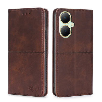 Cow Texture Magnetic Leather Phone Case, For vivo iQOO Z9 Turbo, For vivo Y03 4G, For vivo Y100 5G IDN, For vivo Y35+ 5G