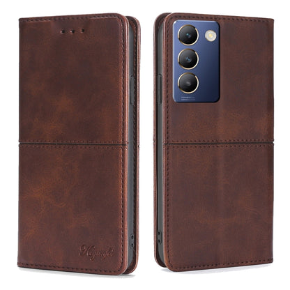 Cow Texture Magnetic Leather Phone Case, For vivo iQOO Z9 Turbo, For vivo Y03 4G, For vivo Y100 5G IDN, For vivo Y35+ 5G