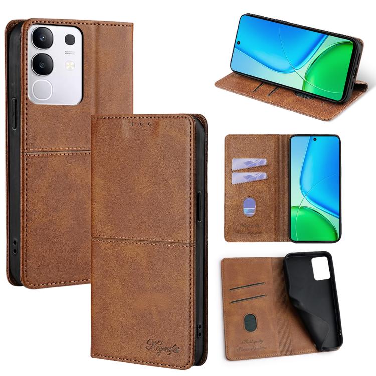 Cow Texture Magnetic Leather Phone Case, For vivo Y39 5G Global, For vivo V50 Lite 5G, For vivo Y29s 5G / Y04 4G, For vivo Y29 4G Global