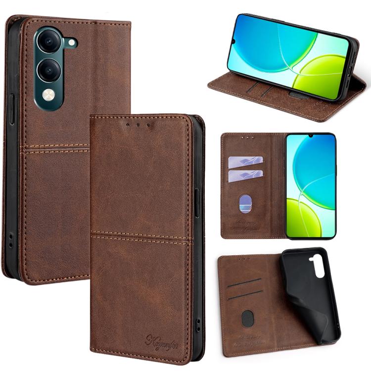 Cow Texture Magnetic Leather Phone Case, For vivo Y39 5G Global, For vivo V50 Lite 5G, For vivo Y29s 5G / Y04 4G, For vivo Y29 4G Global
