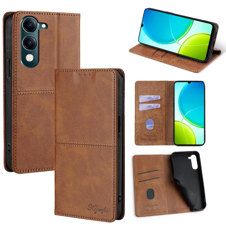 Cow Texture Magnetic Leather Phone Case, For vivo Y39 5G Global, For vivo V50 Lite 5G, For vivo Y29s 5G / Y04 4G, For vivo Y29 4G Global