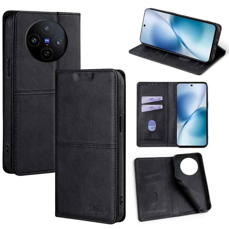 Cow Texture Magnetic Leather Phone Case, For vivo X300 5G, For vivo V60 Lite 5G Global, For vivo V60 5G Global, For vivo X200s 5G