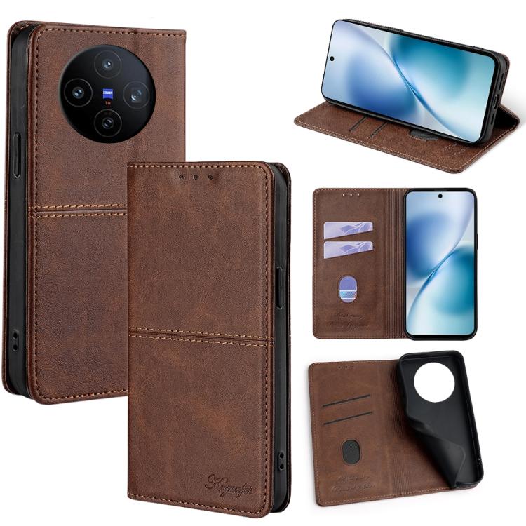 Cow Texture Magnetic Leather Phone Case, For vivo X300 5G, For vivo V60 Lite 5G Global, For vivo V60 5G Global, For vivo X200s 5G