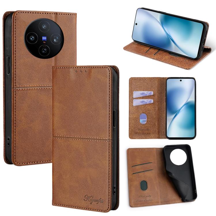 Cow Texture Magnetic Leather Phone Case, For vivo X300 5G, For vivo V60 Lite 5G Global, For vivo V60 5G Global, For vivo X200s 5G