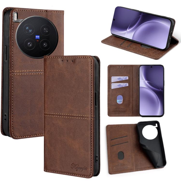 Cow Texture Magnetic Leather Phone Case, For vivo V70 FE 5G, For vivo Y05 4G, For vivo Y500i 5G, For vivo X300 Pro 5G
