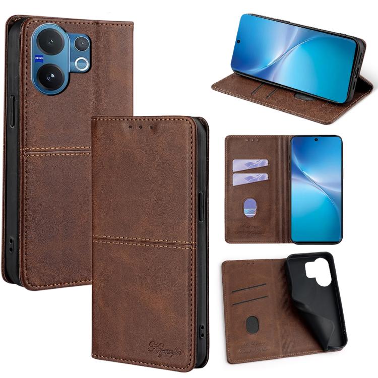 Cow Texture Magnetic Leather Phone Case, For vivo X300 5G, For vivo V60 Lite 5G Global, For vivo V60 5G Global, For vivo X200s 5G
