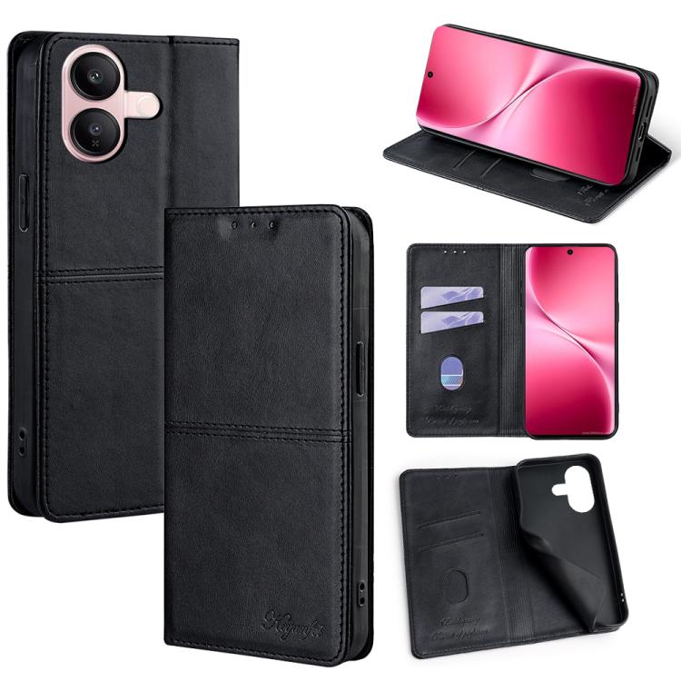 Cow Texture Magnetic Leather Phone Case, For vivo X300 5G, For vivo V60 Lite 5G Global, For vivo V60 5G Global, For vivo X200s 5G