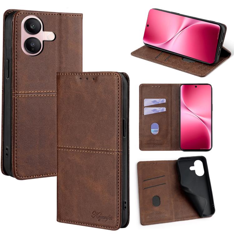 Cow Texture Magnetic Leather Phone Case, For vivo X300 5G, For vivo V60 Lite 5G Global, For vivo V60 5G Global, For vivo X200s 5G