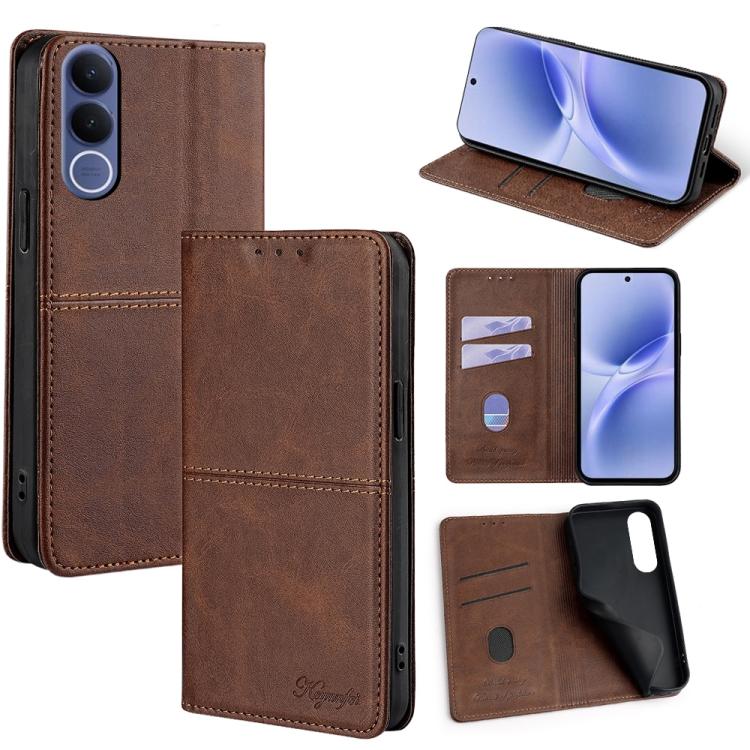 Cow Texture Magnetic Leather Phone Case, For vivo V70 FE 5G, For vivo Y05 4G, For vivo Y500i 5G, For vivo X300 Pro 5G