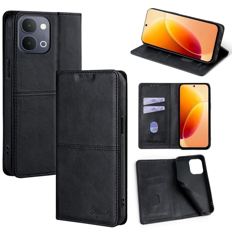 Cow Texture Magnetic Leather Phone Case, For vivo V70 FE 5G, For vivo Y05 4G, For vivo Y500i 5G, For vivo X300 Pro 5G