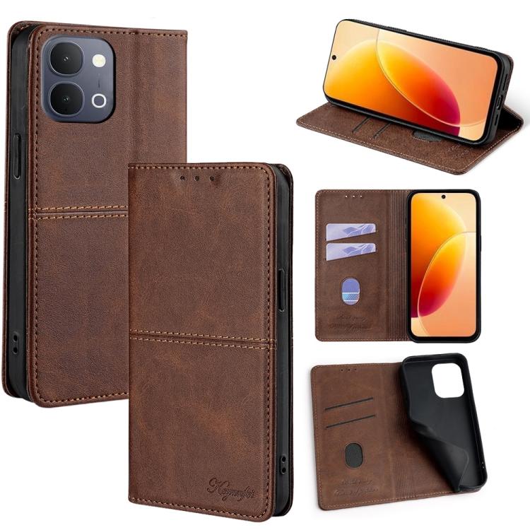 Cow Texture Magnetic Leather Phone Case, For vivo V70 FE 5G, For vivo Y05 4G, For vivo Y500i 5G, For vivo X300 Pro 5G