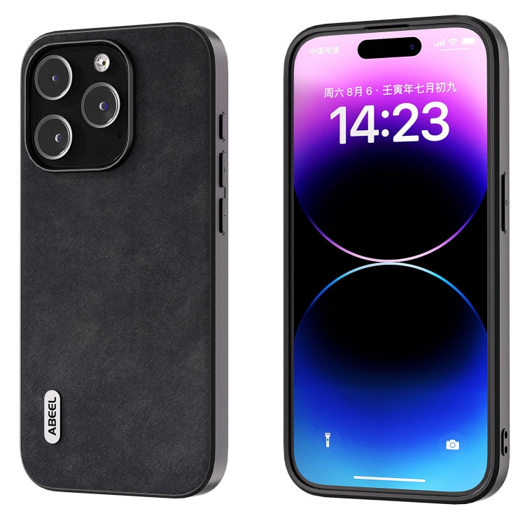 ABEEL Morocco Texture PU Phone Case, For iPhone 15 Pro Max, For iPhone 15 Pro, For iPhone 15 Plus, For iPhone 15