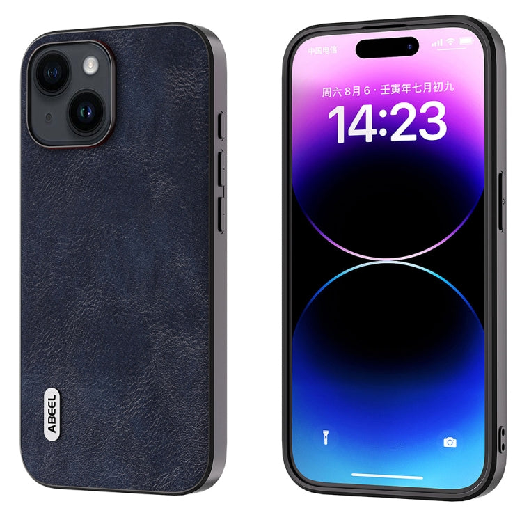 ABEEL Cowhide Texture PU Phone Case, For iPhone 15 Pro Max, For iPhone 15 Plus, For iPhone 15, For iPhone 15 Pro
