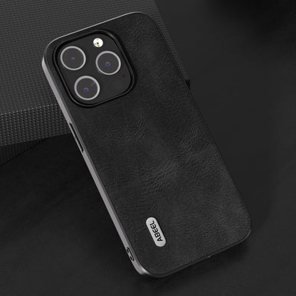 ABEEL Cowhide Texture PU Phone Case, For iPhone 15 Pro Max, For iPhone 15 Plus, For iPhone 15 Pro, For iPhone 15