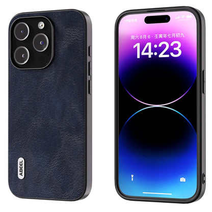 ABEEL Cowhide Texture PU Phone Case, For iPhone 15 Pro Max, For iPhone 15 Plus, For iPhone 15, For iPhone 15 Pro