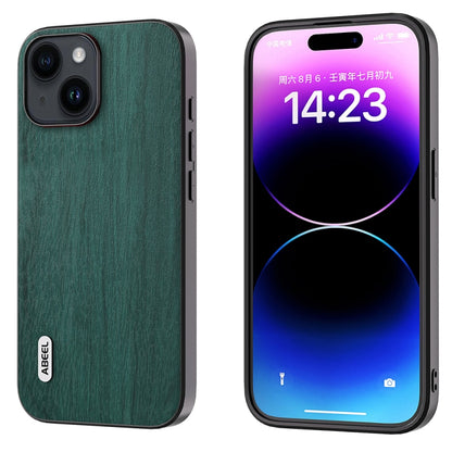 ABEEL Wood Texture PU Phone Case, For iPhone 15 Pro Max, For iPhone 15 Pro, For iPhone 15 Plus, For iPhone 15