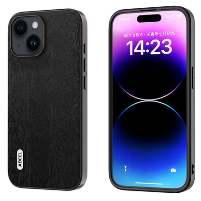 ABEEL Wood Texture PU Phone Case, For iPhone 15 Pro Max, For iPhone 15 Pro, For iPhone 15 Plus, For iPhone 15