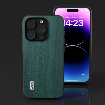 ABEEL Wood Texture PU Phone Case, For iPhone 15 Pro Max, For iPhone 15 Pro, For iPhone 15 Plus, For iPhone 15