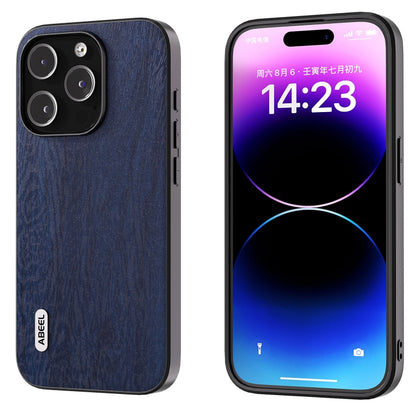 ABEEL Wood Texture PU Phone Case, For iPhone 15 Pro Max, For iPhone 15 Pro, For iPhone 15 Plus, For iPhone 15