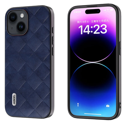 ABEEL Weave Plaid PU Phone Case, For iPhone 15 Pro Max, For iPhone 15 Pro, For iPhone 15 Plus, For iPhone 15