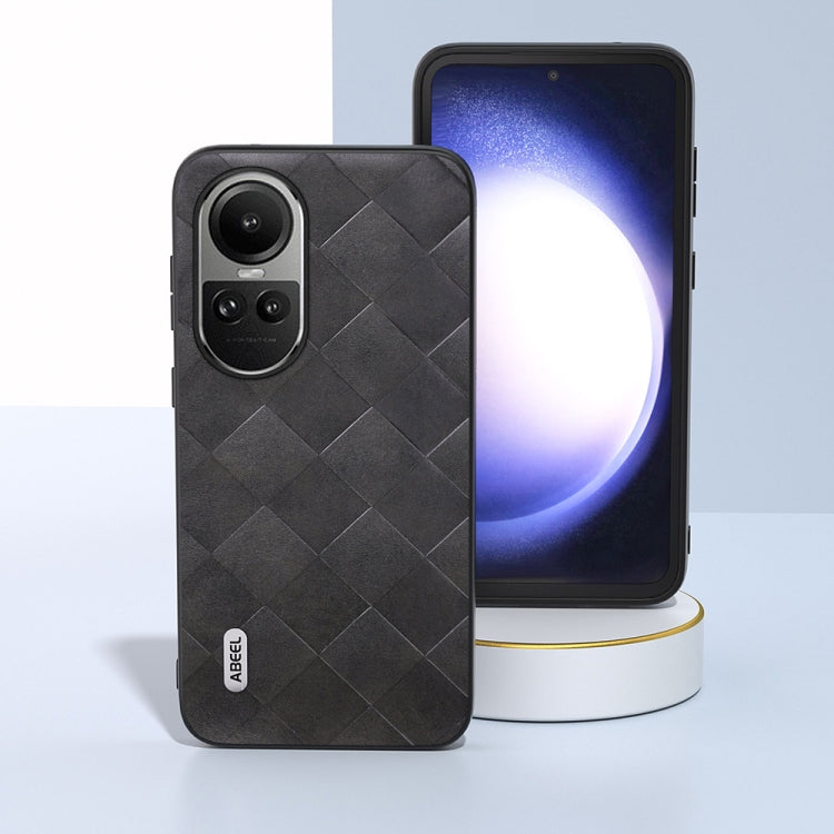 ABEEL Weave Plaid PU Phone Case, For OPPO Reno 10 / 10 Pro Global, For OPPO Find N3 Flip, For OPPO Find N3