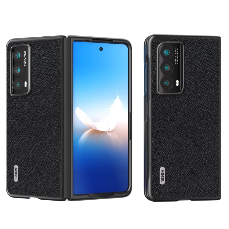 ABEEL Cross Texture Genuine Leather Phone Case, For Honor Magic V Flip, For Honor Magic Vs2, For Honor Magic V2 engabe3760 Mobile Accessories - APEXEL INDIA - Mobile Lens - Mobile Camera Lens - Cellphone Accessories - Phone Lens - Smartphone Lens