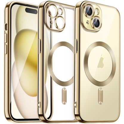 Transparent Electroplated Magsafe Magnetic TPU Phone Case, For iPhone 15 Pro, For iPhone 15, For iPhone 15 Plus, For iPhone 14 Plus Apple Accessories engtra4384 iPhone 15 Pro - APEXEL INDIA - Mobile Lens - Mobile Camera Lens - Cellphone Accessories - Phone Lens - Smartphone Lens