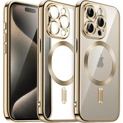 Transparent Electroplated Magsafe Magnetic TPU Phone Case, For iPhone 15 Pro, For iPhone 15, For iPhone 15 Plus, For iPhone 14 Plus Apple Accessories engtra4384 iPhone 15 Pro - APEXEL INDIA - Mobile Lens - Mobile Camera Lens - Cellphone Accessories - Phone Lens - Smartphone Lens